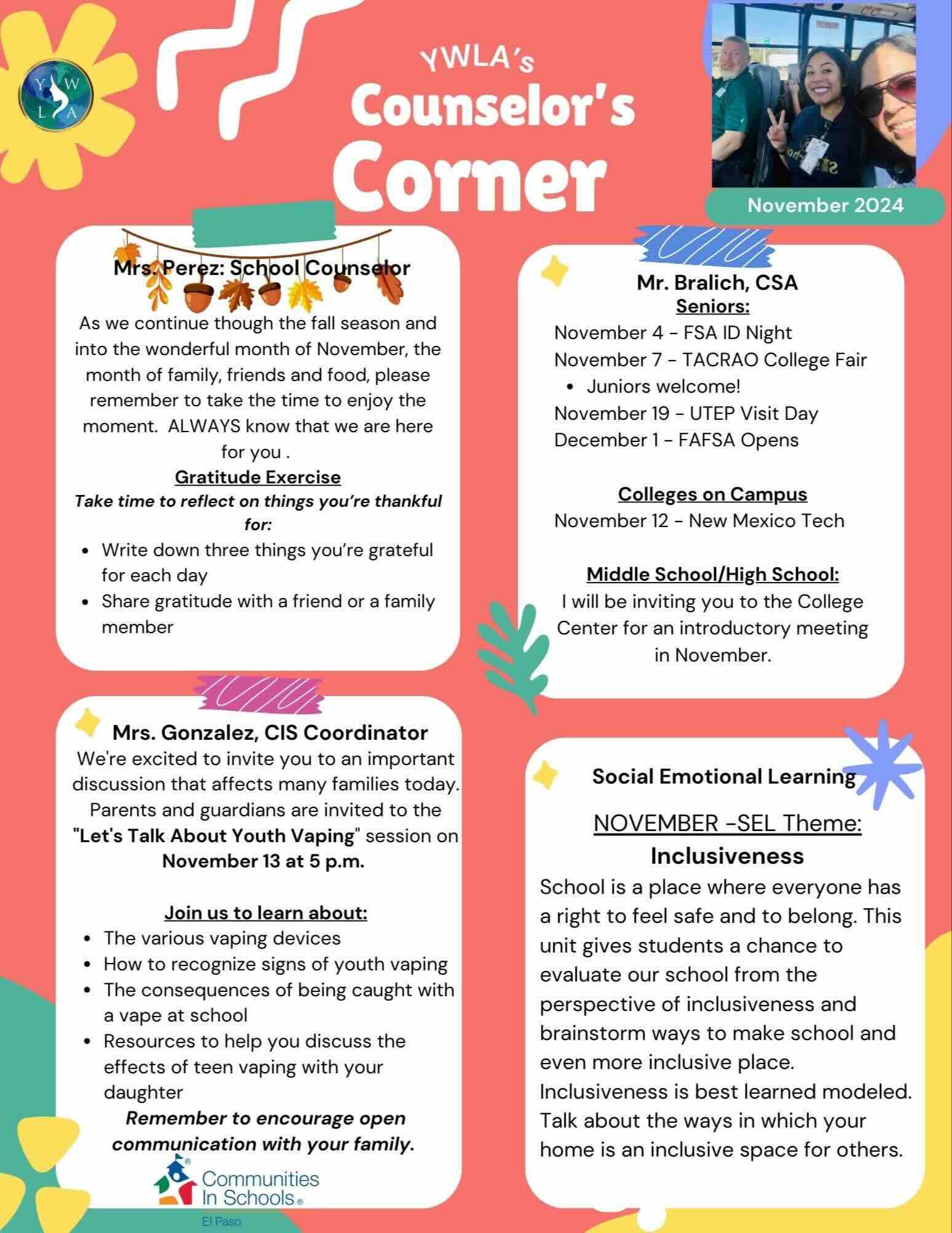 counselor newsletter