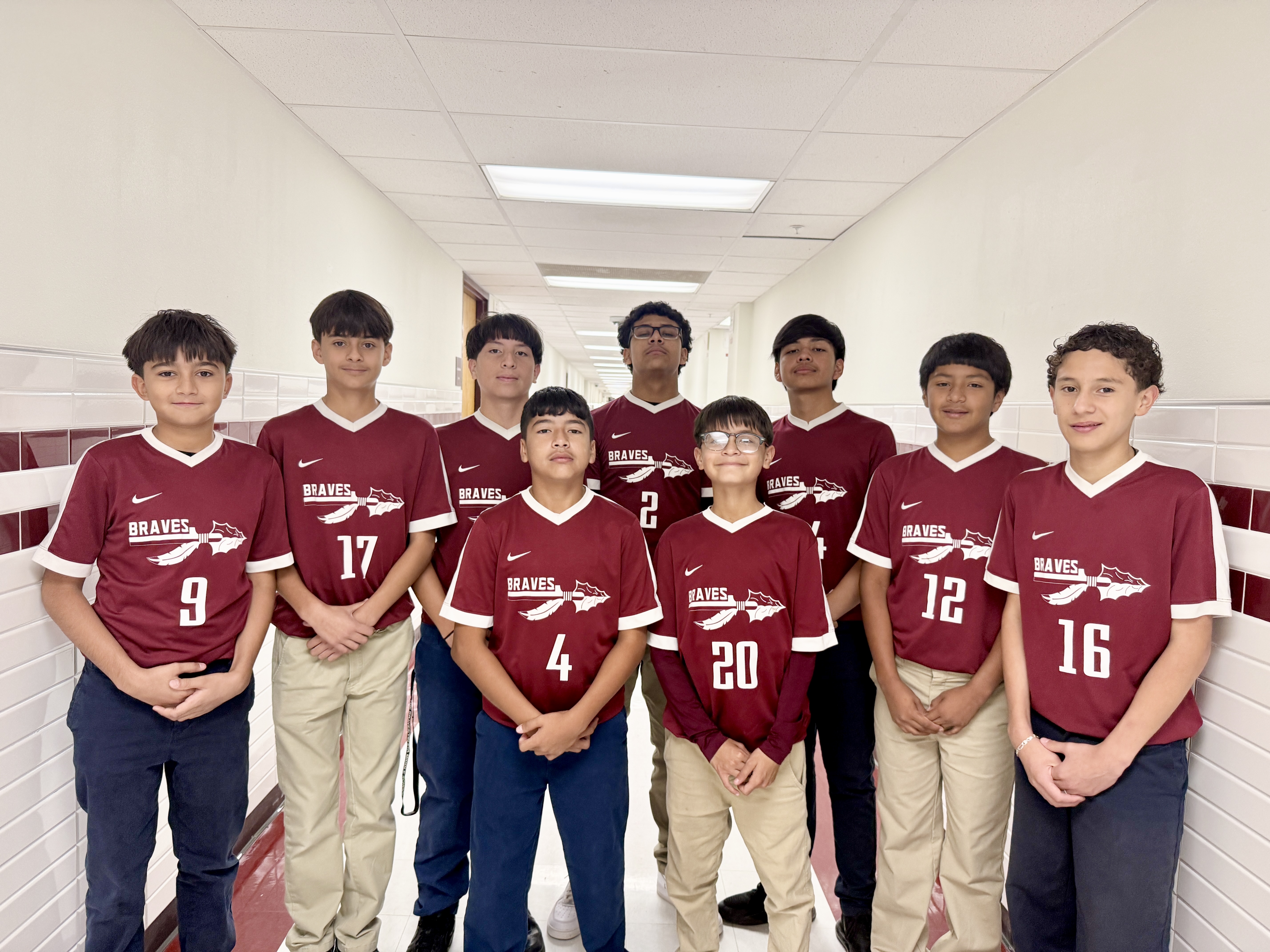 7th Grade YMS Boys Soccer players