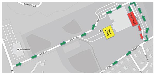 MHS morning drop off map