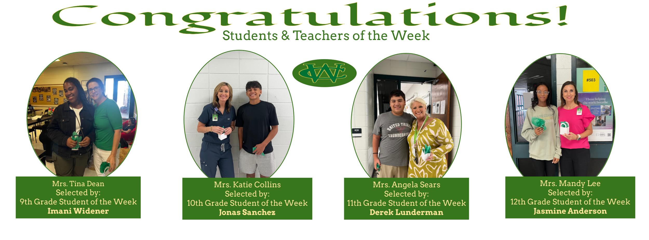 Students & Teachers of the Week