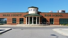 A photo of the WARE COUNTY HIGH SCHOOL.