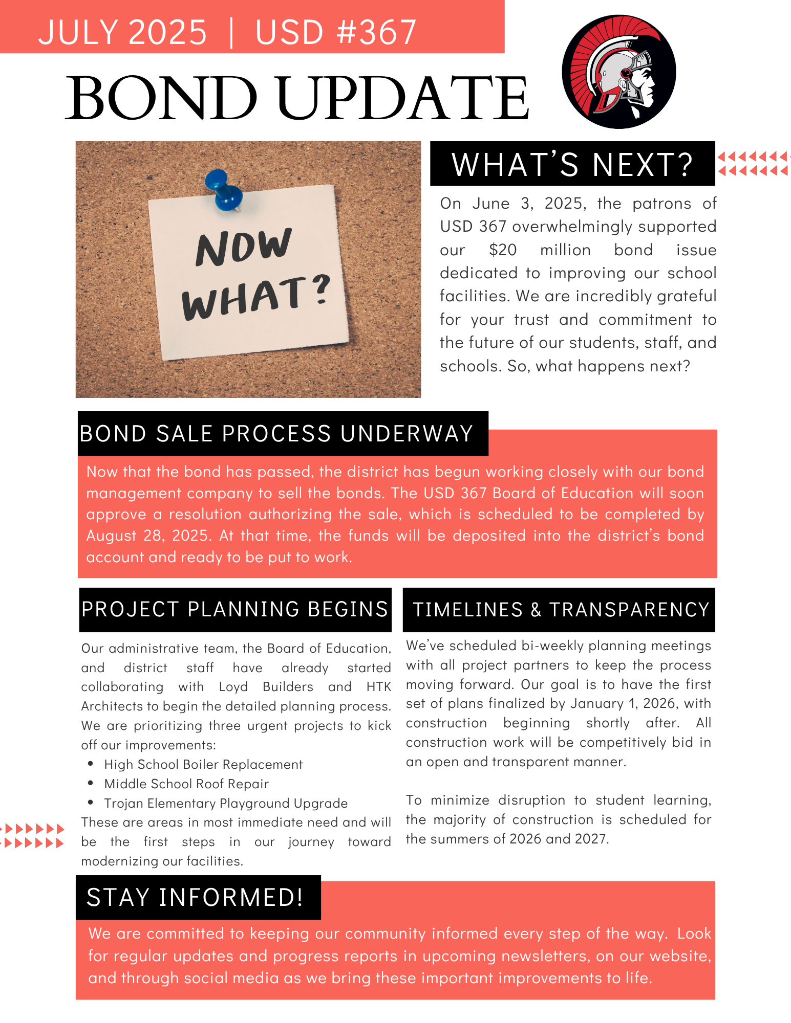 bond update flyer