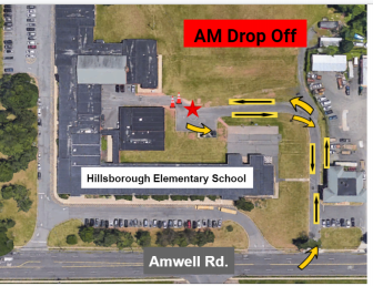 aerial photo of hillsborough elementary school describing am procedures