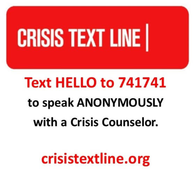 Crisis Text Line, Text HELLO to 741741