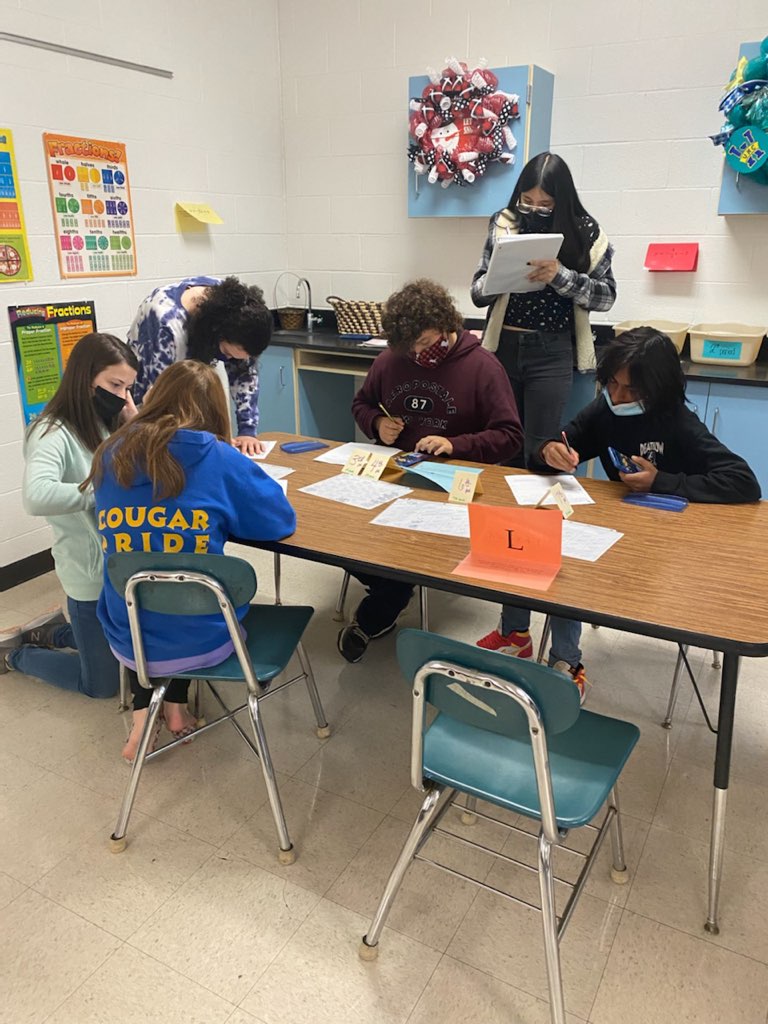 Middle School Students in Class doing Activities