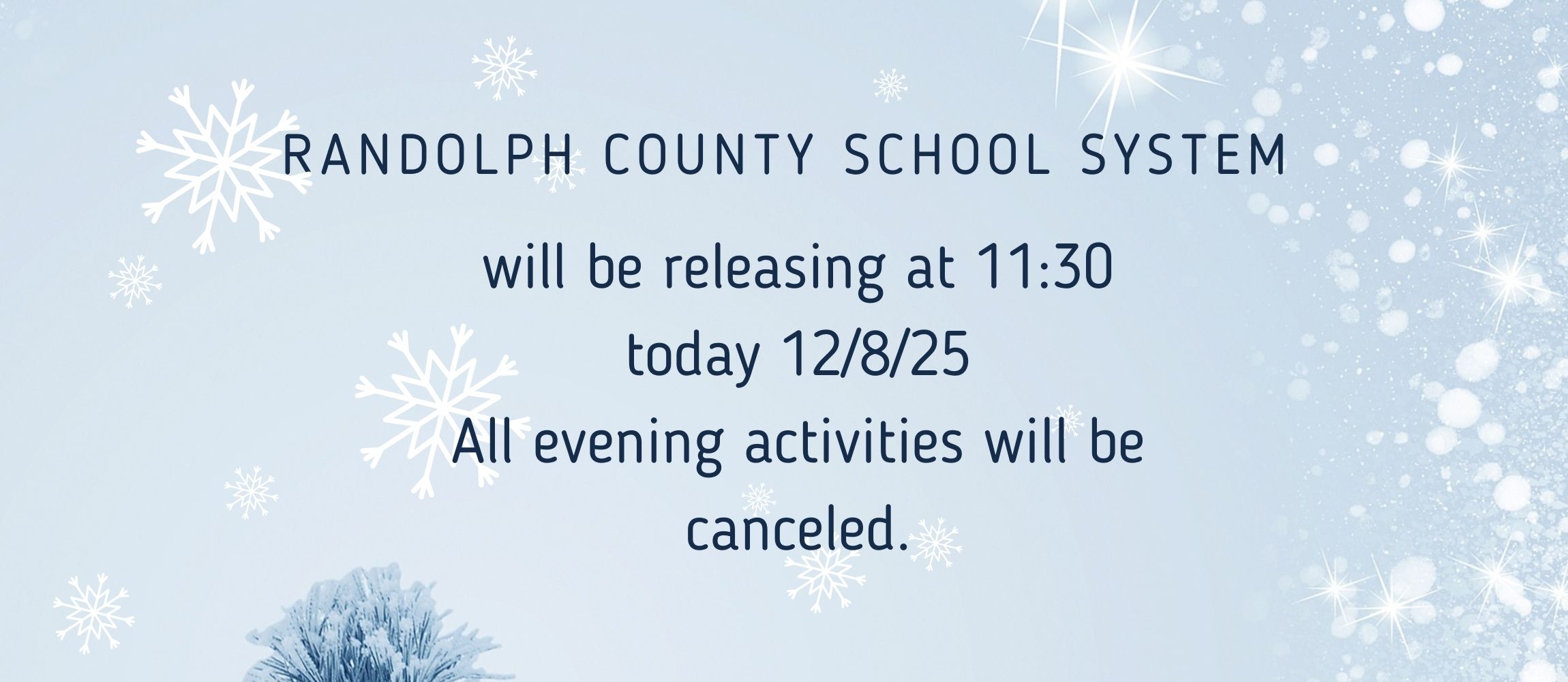 RCSS Closing at 11:30