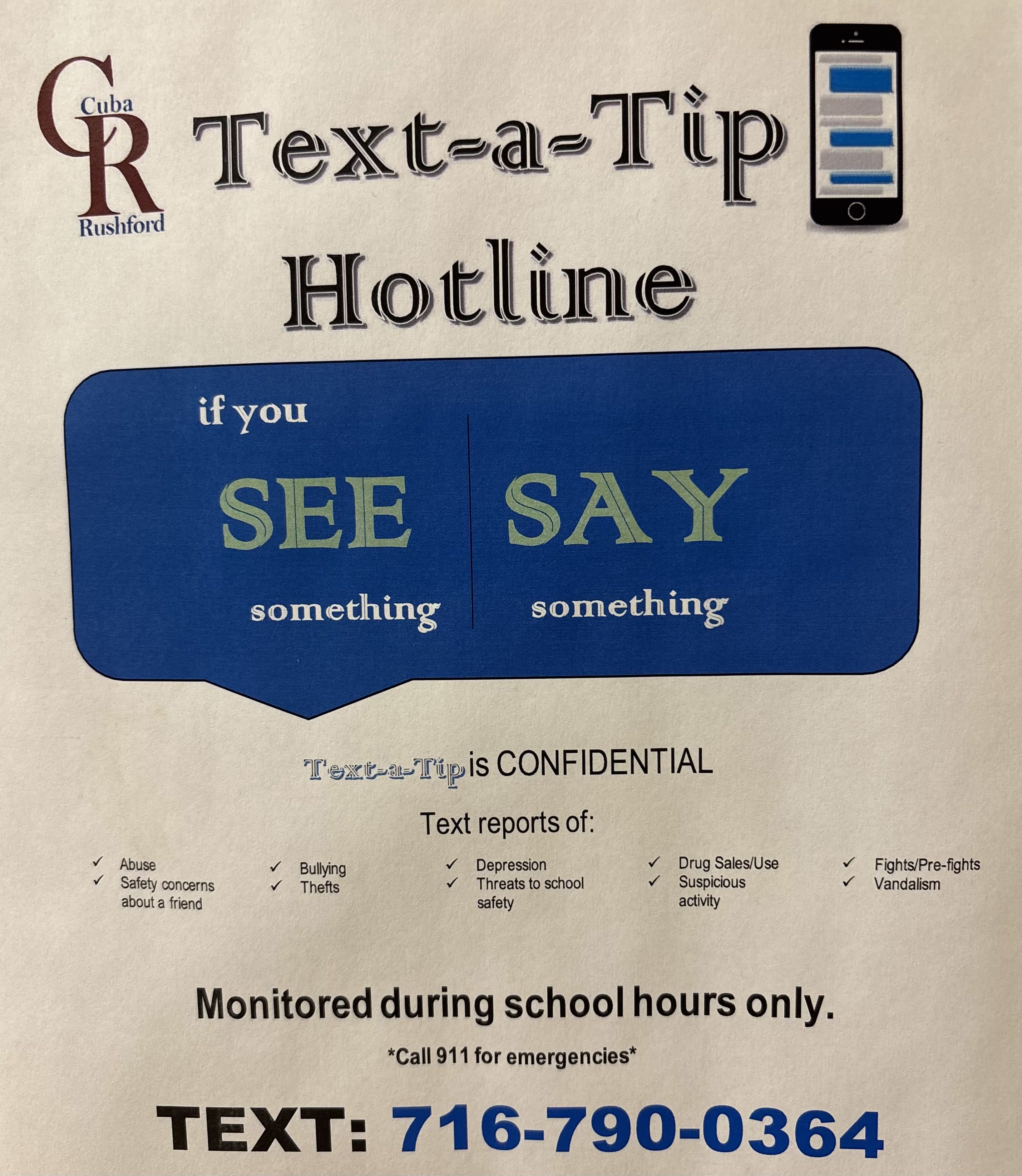 text a tip flier