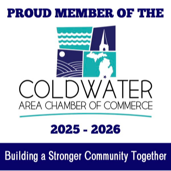 Proud member of the Coldwater Area Chamber of Commerce