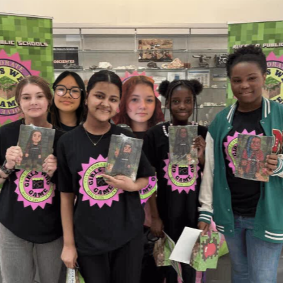 GWG Girls holding art