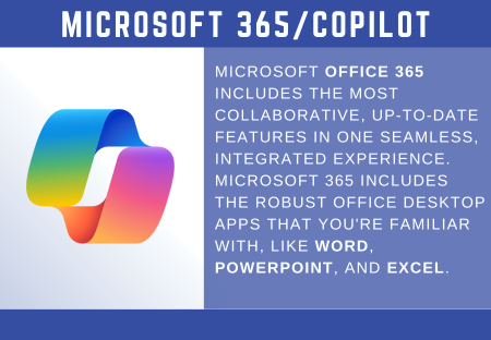 OFFICE 365  Office 365  MICROSOFT OFFICE 365  INCLUDES THE MOST  COLLABORATIVE, UP-TO-DATE  FEATURES IN ONE SEAMLESS,  INTEGRATED EXPERIENCE.  MICROSOFT 365 INCLUDES  THE ROBUST OFFICE DESKTOP  APPS THAT YOU'RE FAMILIAR  WITH, LIKE WORD,  POWERPOINT, AND EXCEL. 
