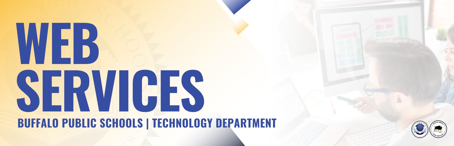 Website Services Banner2 two people on a computer
