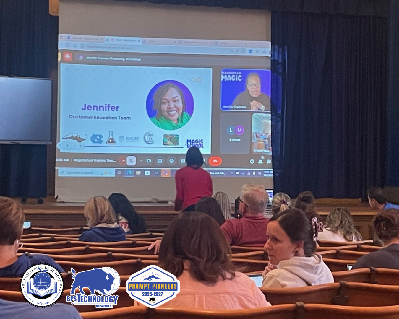 Training session in auditorium