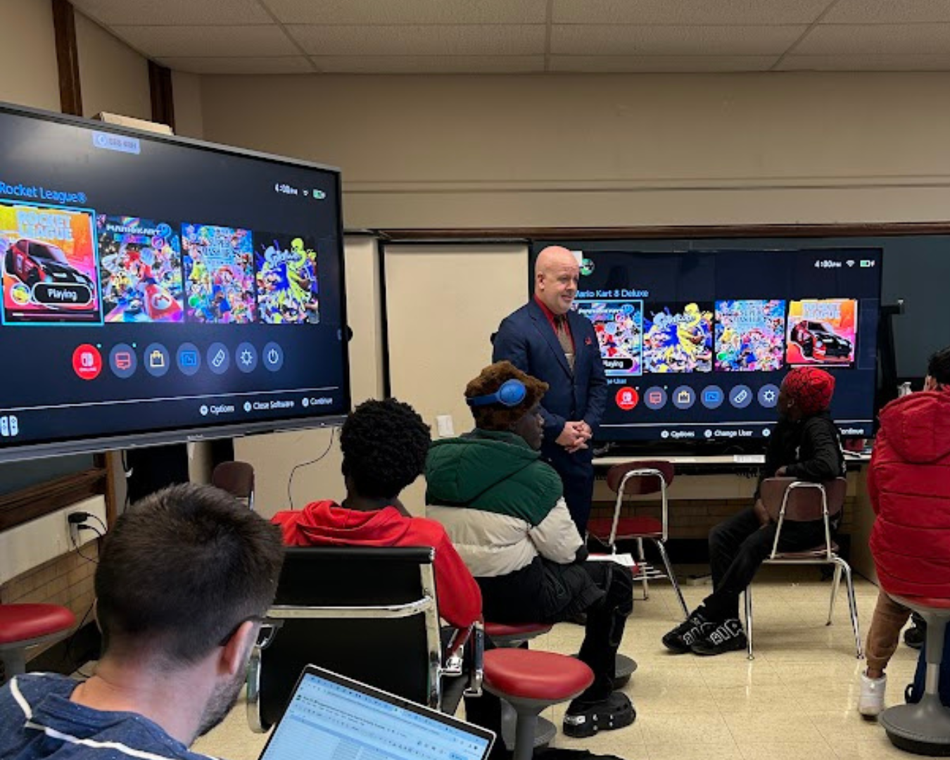 Students Playing Video Games