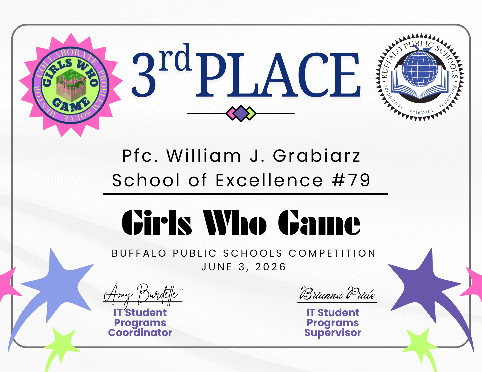 BPS Award Certificate