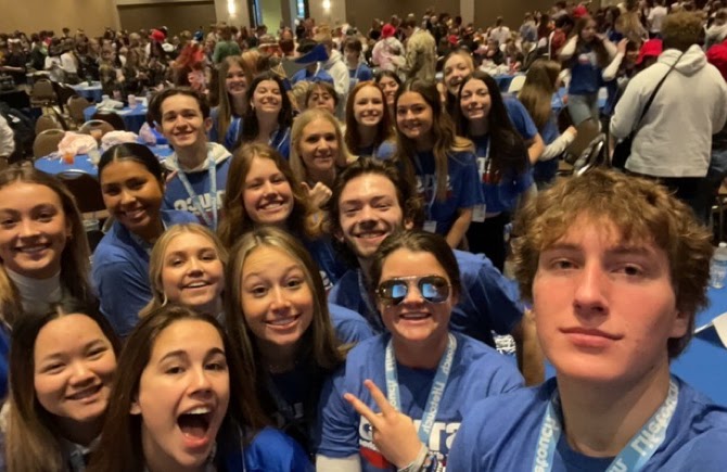 Awards ceremony selfie