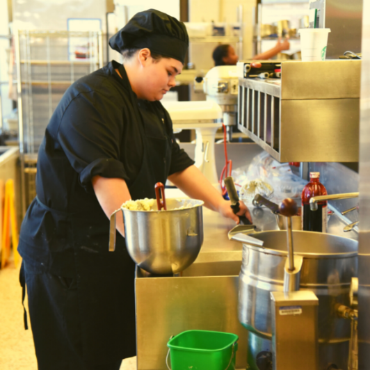 Walker Career Center Culinary student learns valuable hands-on skills in the kitchen
