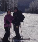 Corey Owen and his wife skiing