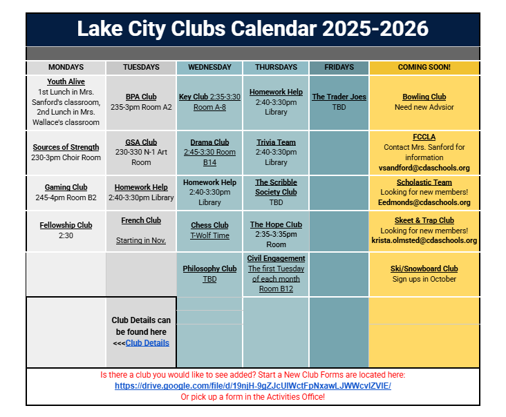 clubs