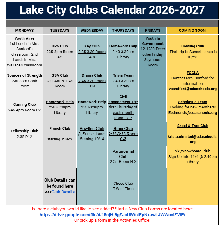 clubs