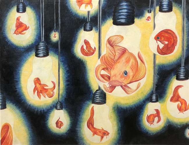 Surreal Colored Pencil Drawing