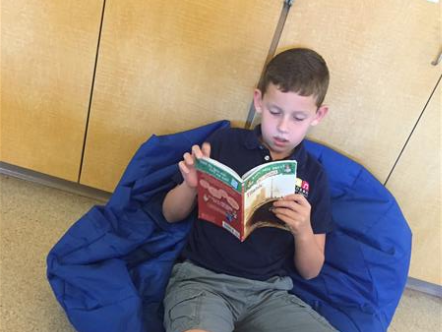 students reading
