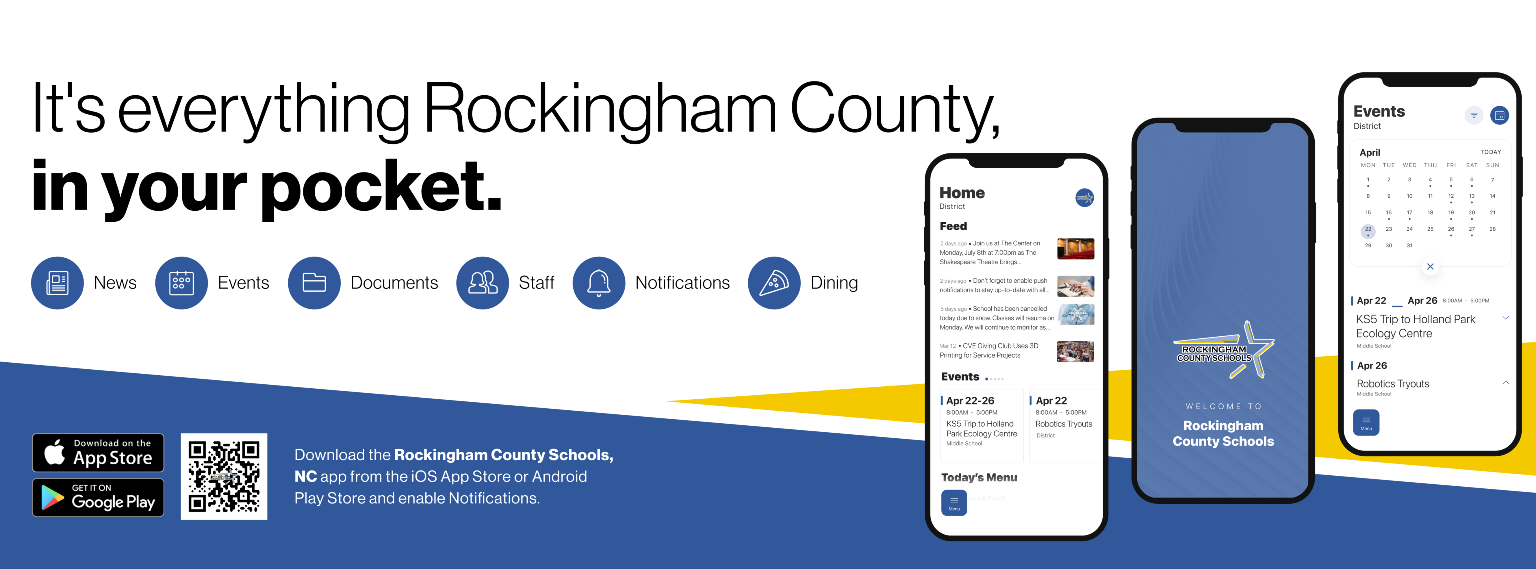 Marketing image for app- "It's everything Rockingham County in your pocket"