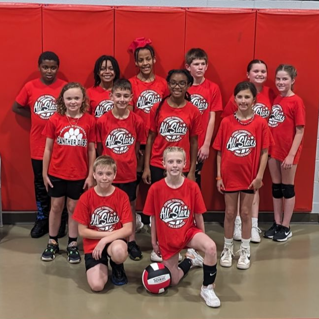 volleyball team in their jerseys