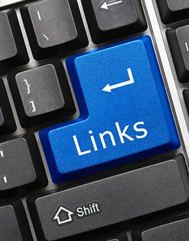 Links key on a computer keyboard