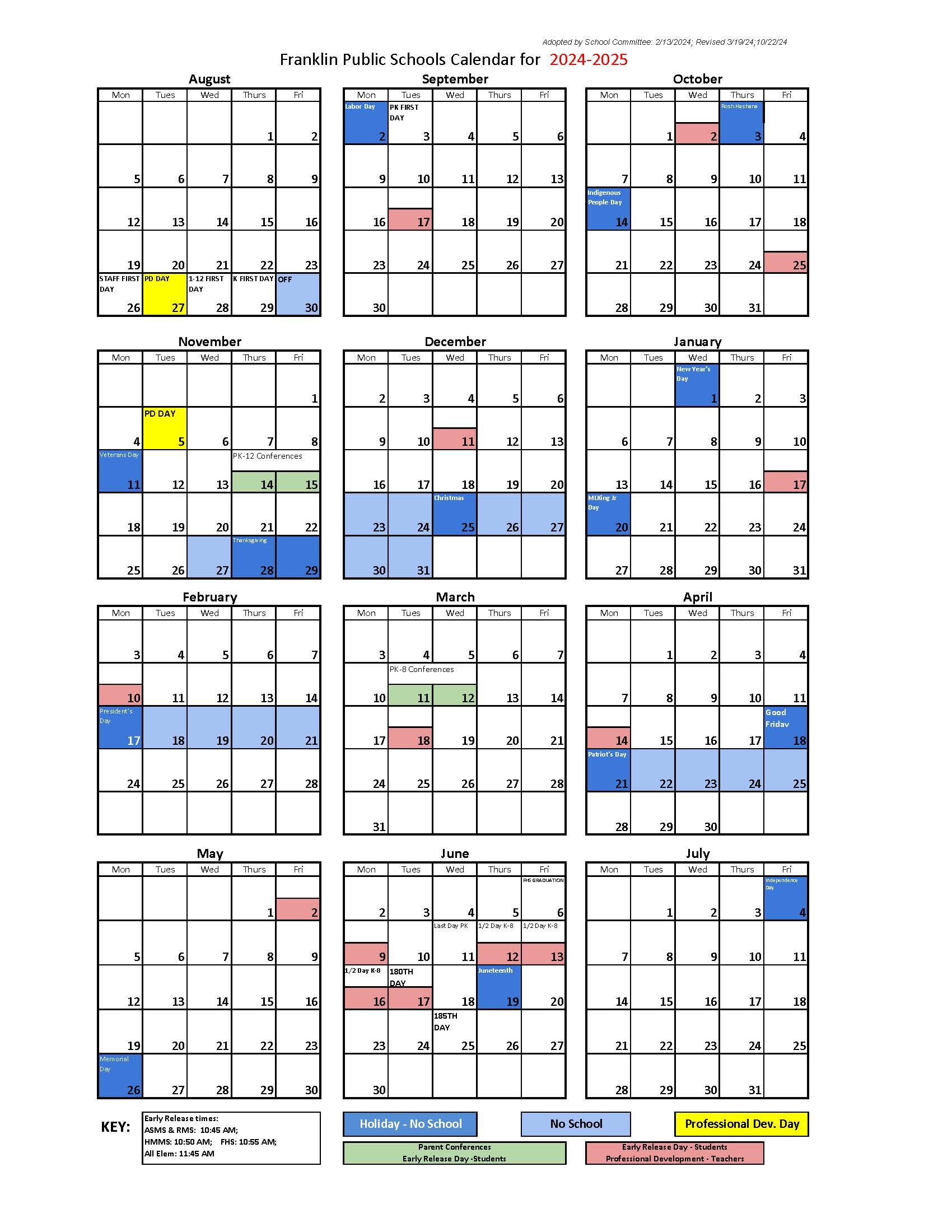 24-25 School Calendar