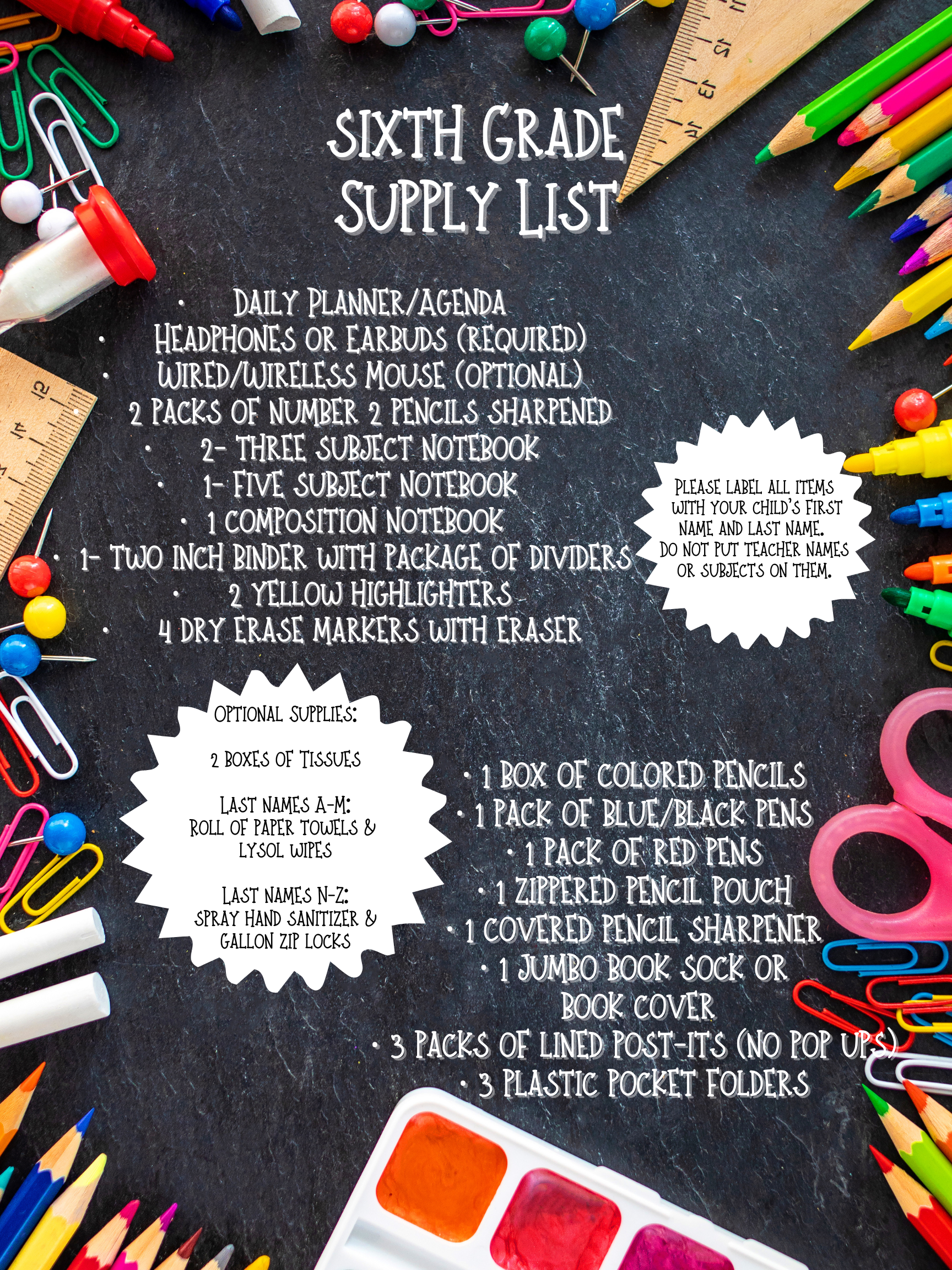 supply list 2