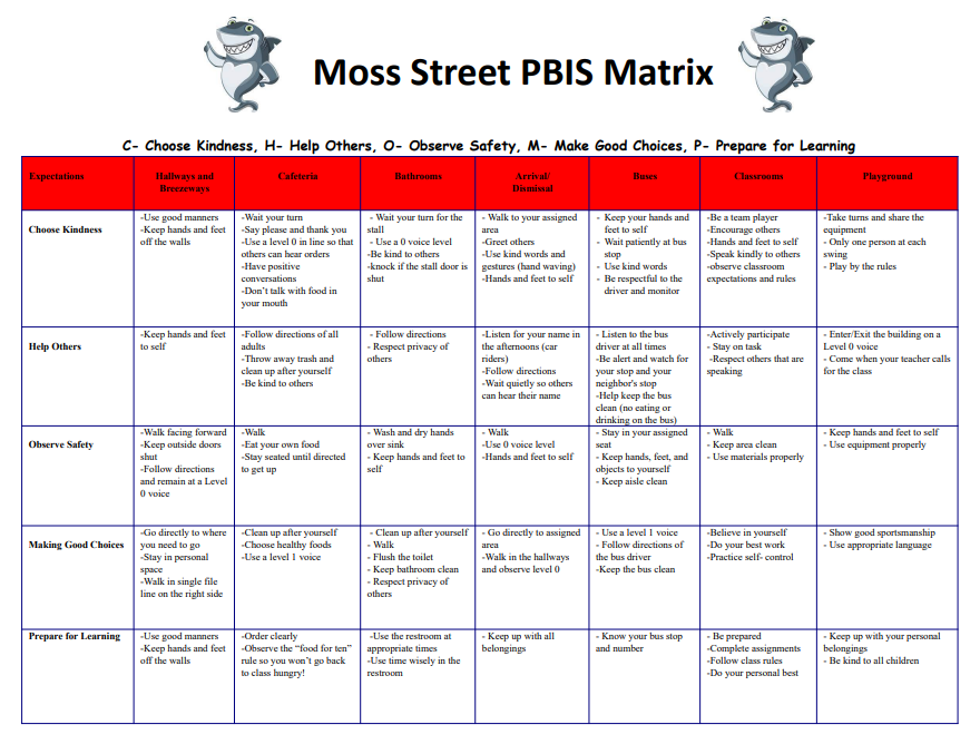PBIS Matrix