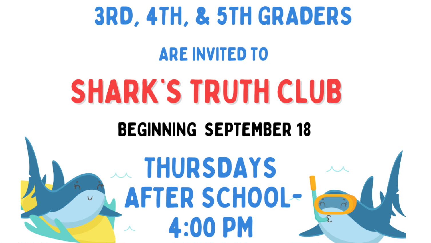 Truth Sharks Club Invitation