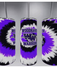 Woodhaven Warrior 20 oz Tie Dye Tumbler with Straw