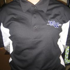 Sportek Black Polo with Embroidered Front