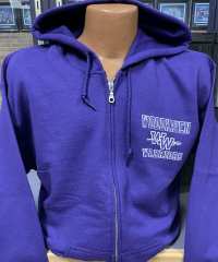 Purple Full-zip Hooded Sweatshirt