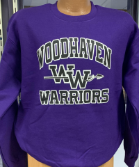 Woodhaven Warriors Purple Crew Neck Sweatshirt