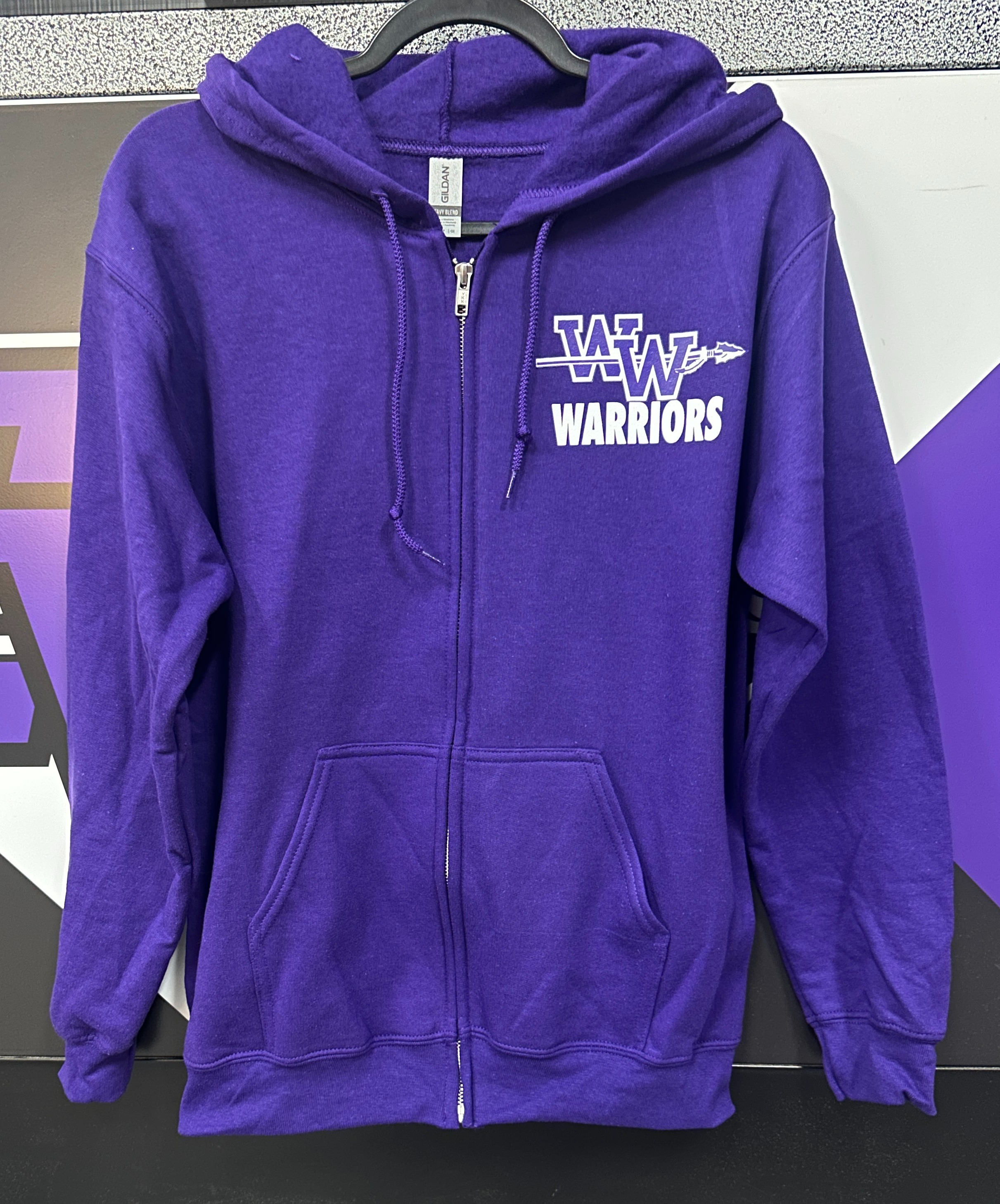 Purple Full-zip Hooded Sweatshirt