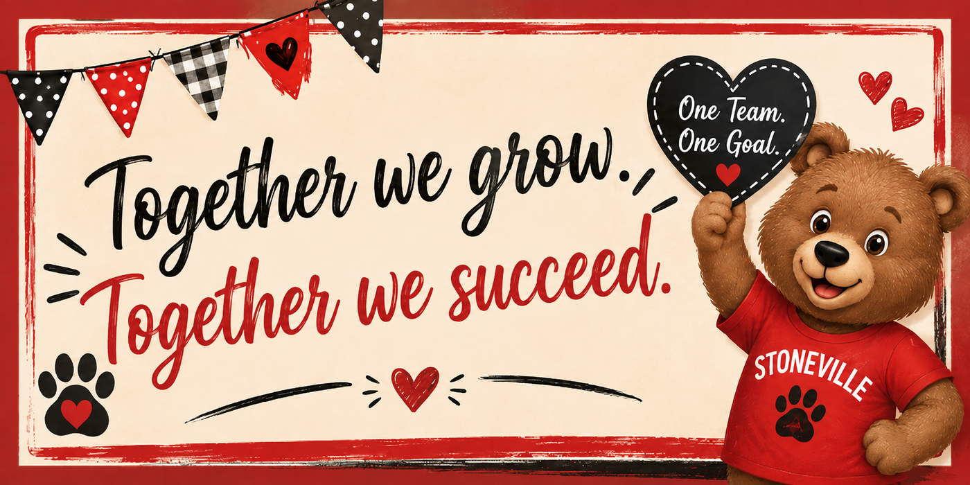 Stoneville Elementary School has a new Vision Statement! Together we grow, Together we succeed.