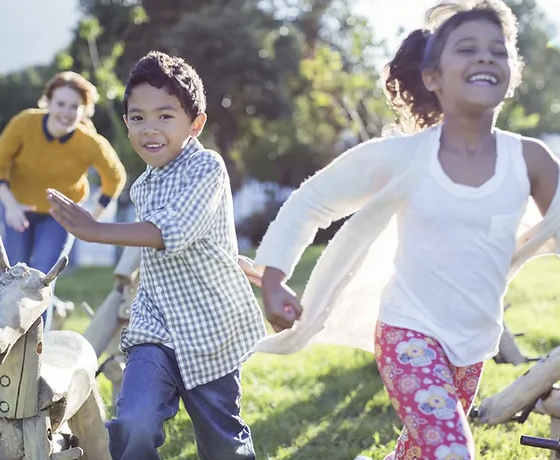 kids running