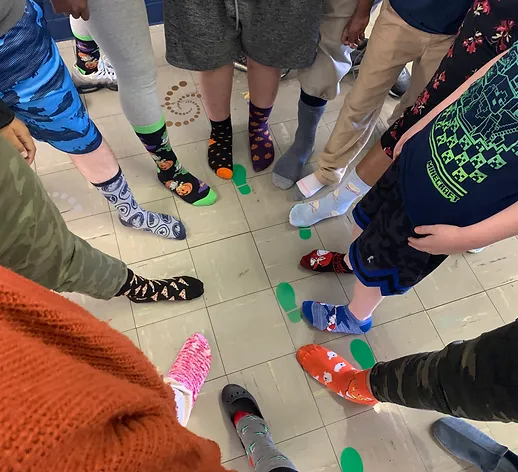 kids wearing socks