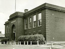 Black and white picture of historic Douglas School building