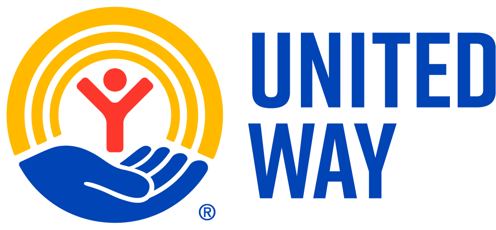 text united way with hand holding person in half circle
