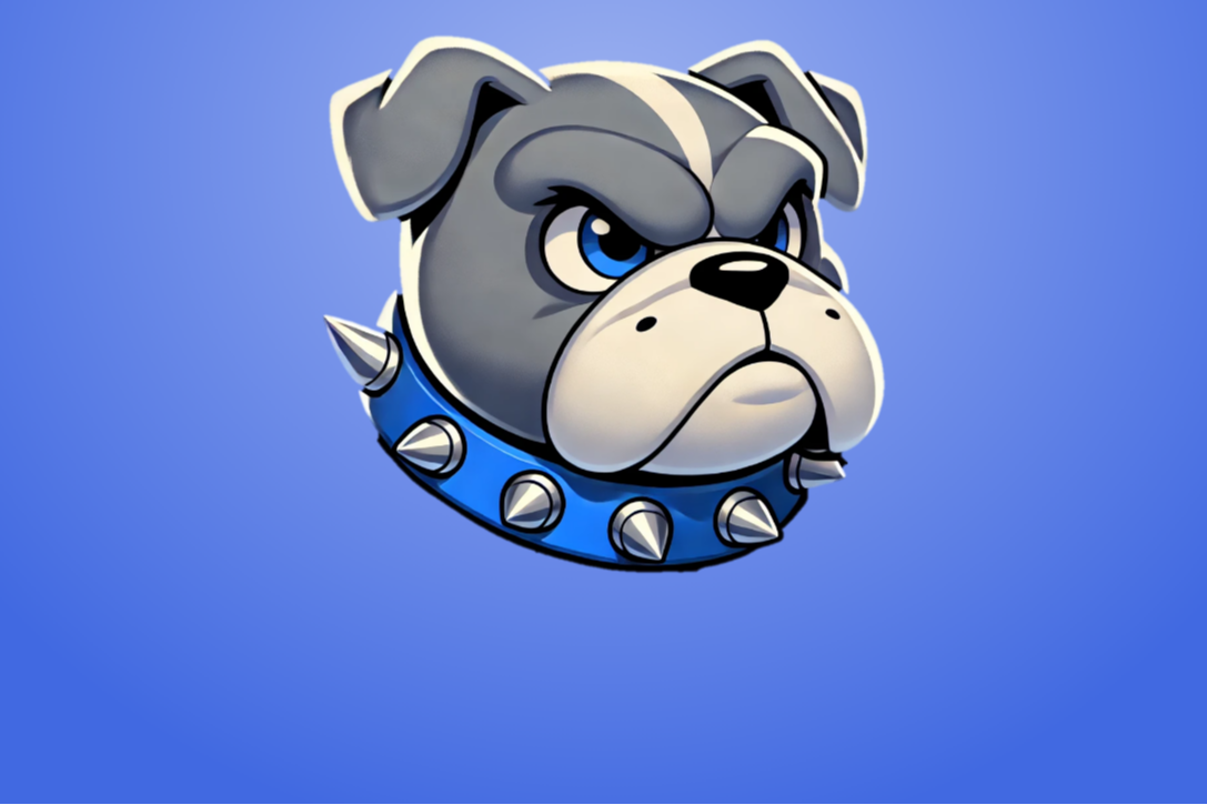 bulldog cartoon head logo