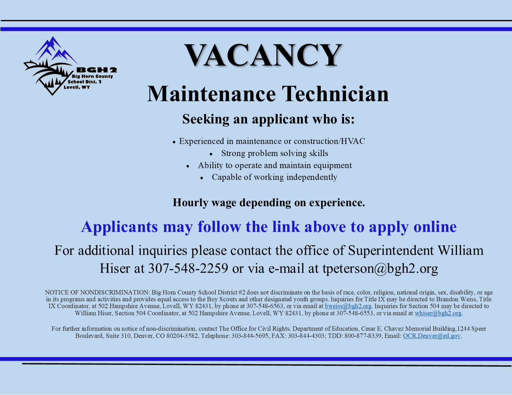Maintenance Tech