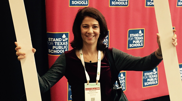 Stephanie O'Dell at a recent school board conference.