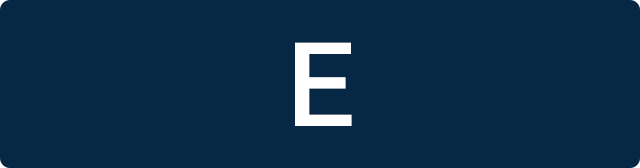 the letter E