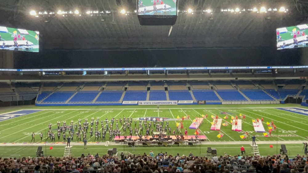 marching band on football field