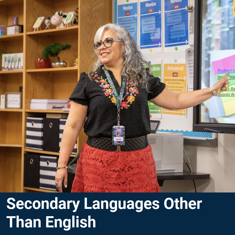 Secondary Languages Other Than English