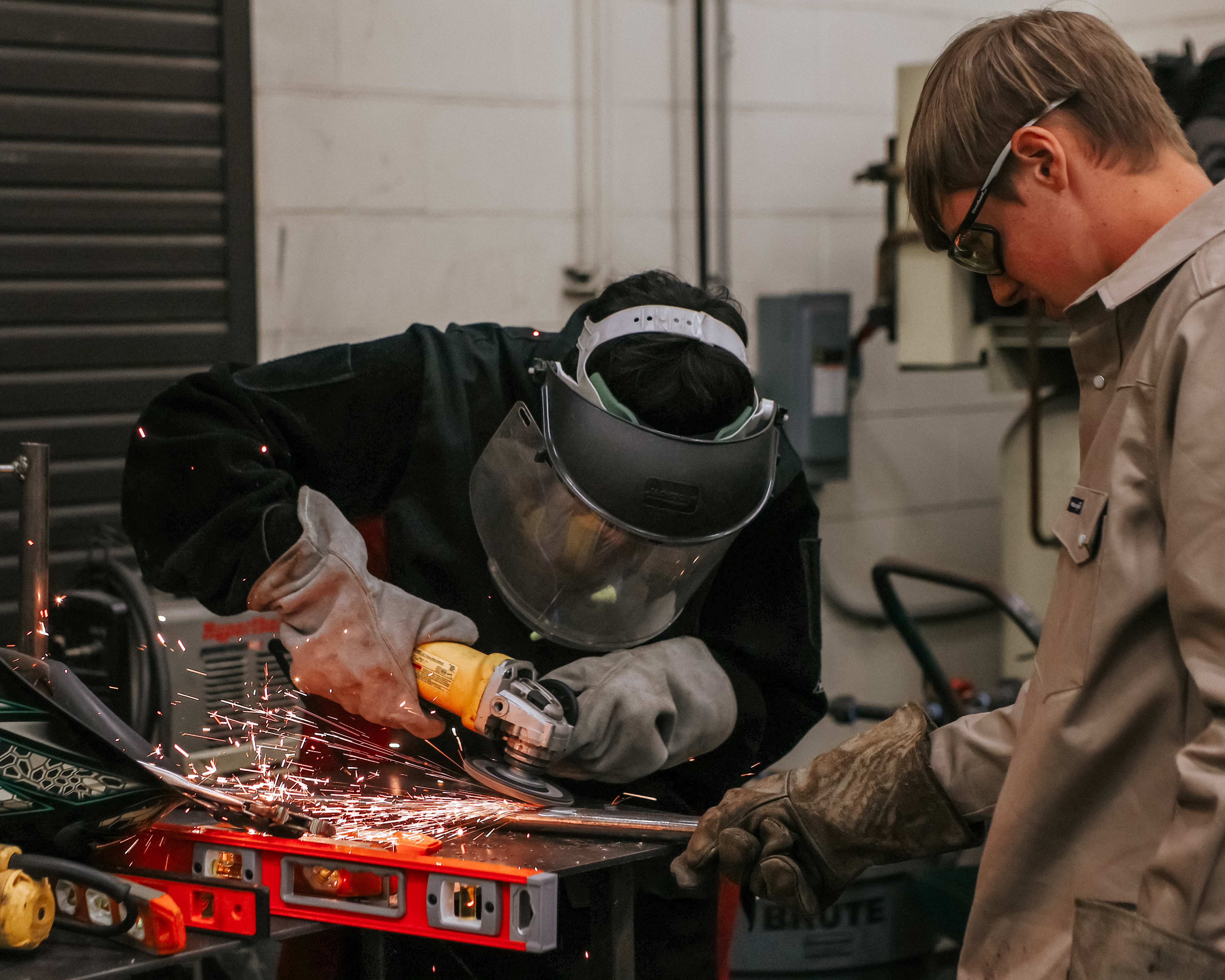 students welding at mckinney high school