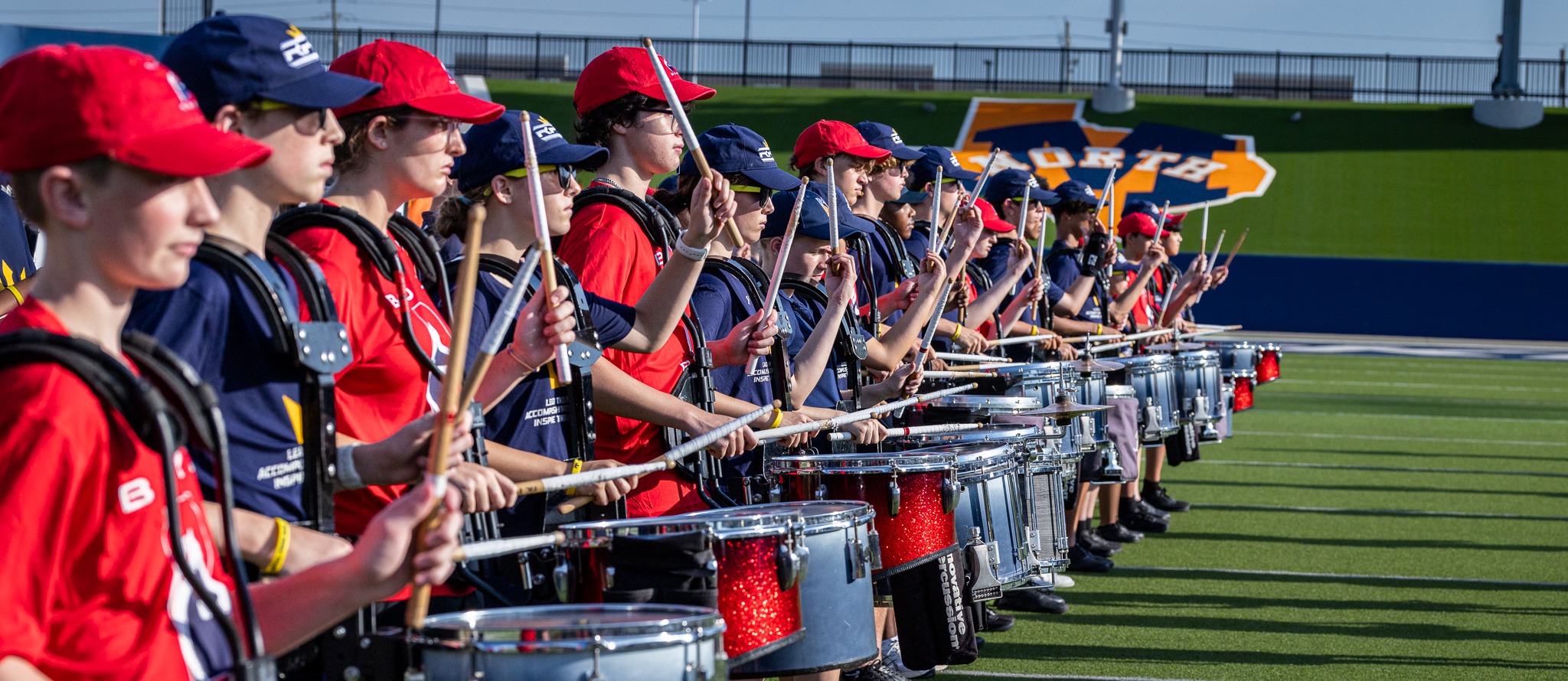 the mckinney boyd drumline plays at convocation